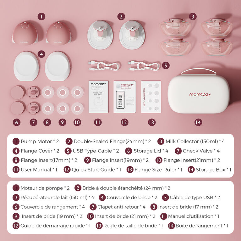 Tire-lait portable Momcozy M9 avec application